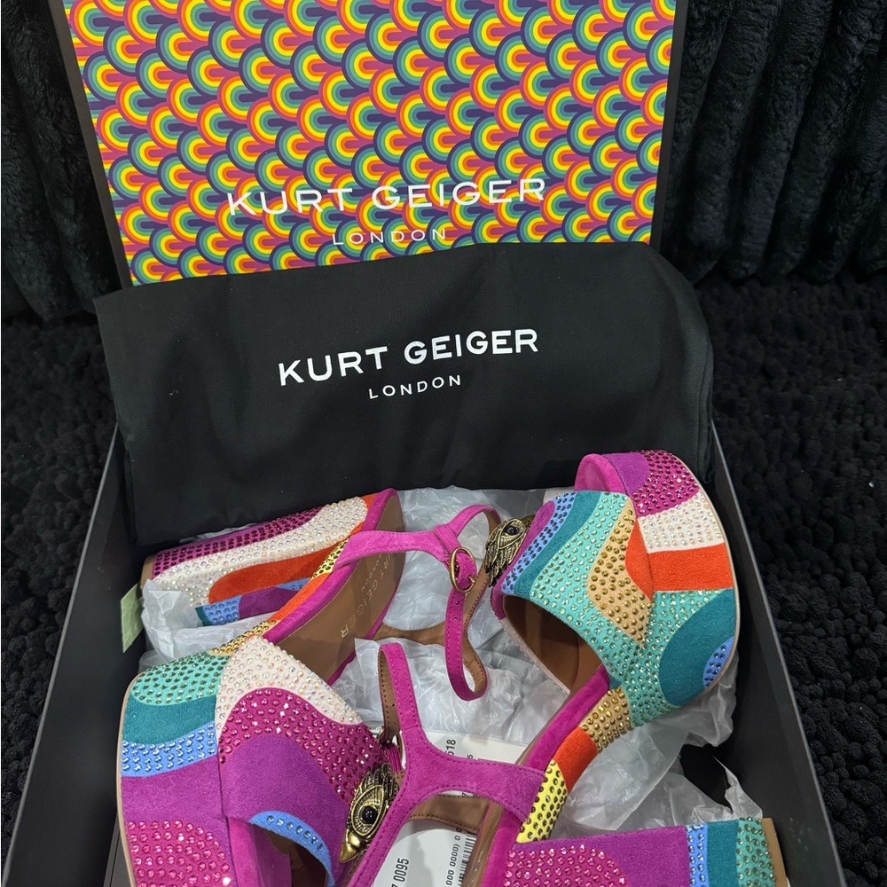 Kurt Geiger Multicolor Platform Heels: Brand New, never worn